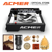 ACMER P1 10W powerful laser engraving machine Wifi APP control laser engraving and cutting machine high speed cutting 400x410mm