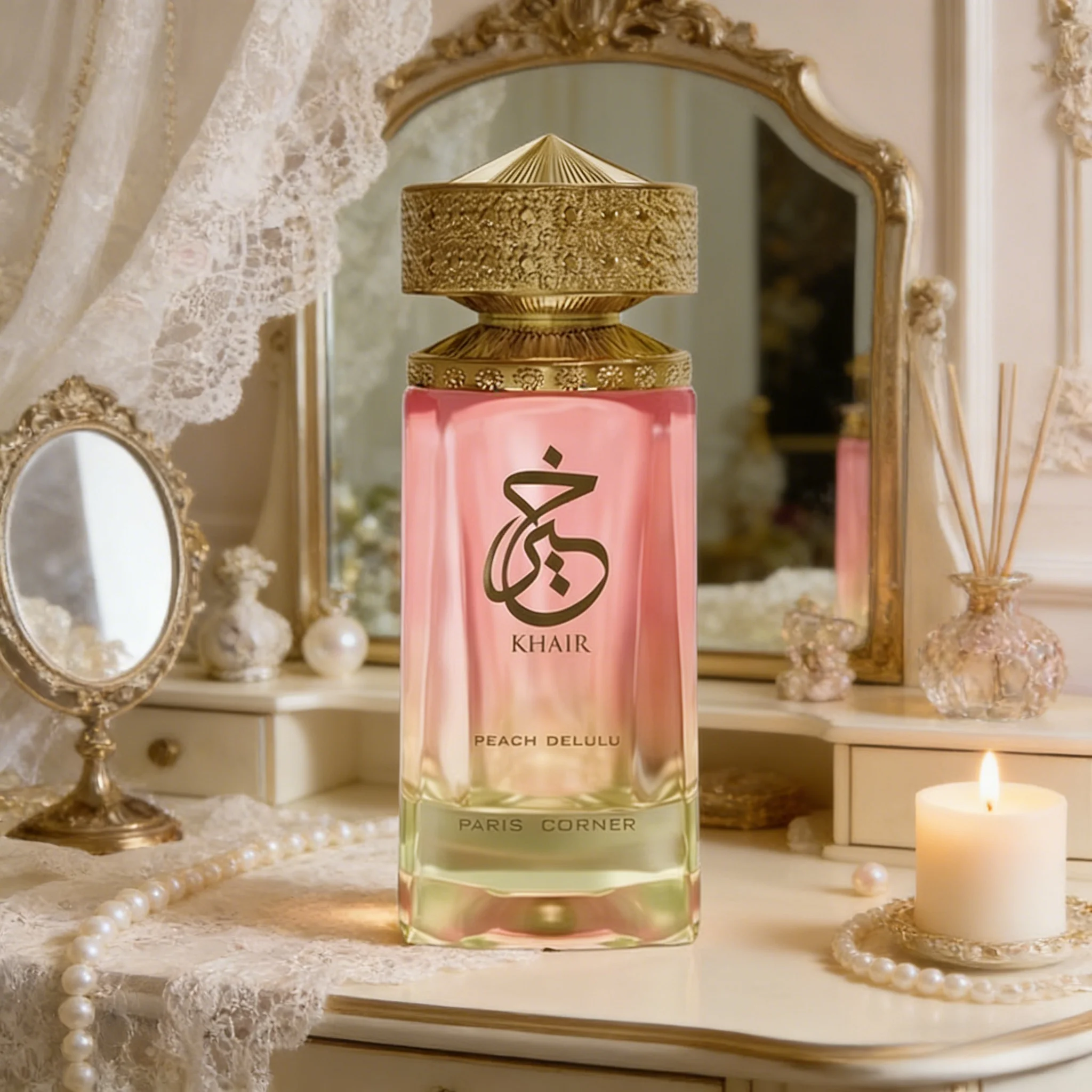 

Paris Corner Khair Peach Delulu Eau de Parfum, Sweet Fruity Floral Peach Women's Perfume, Long Lasting Fresh Fragrance, Perfect