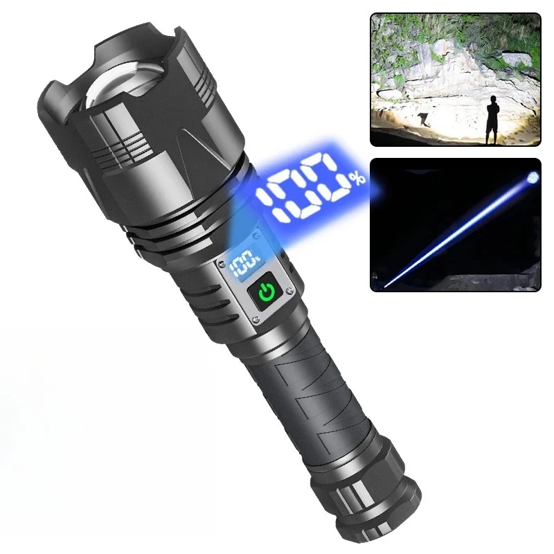 

1500M 60w Light Emitting Diode Rechargeable Flashlight High Power Tactical Long Lens Spotlight Flashlight