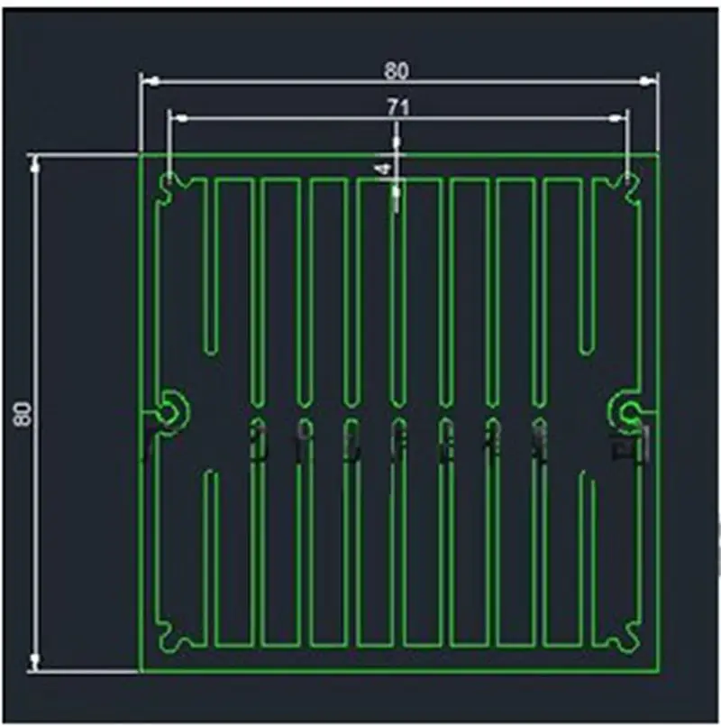 80x80mm square Aluminum round Heat Sink Radiator Heatsink for Cooling, Electronic Cooler, Chipset heat dissipation customize