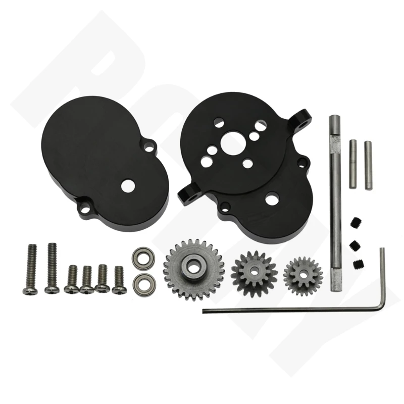 WPL 1/10 RC Metal Gearbox D12 Gear Box Case with Steel Gear with 370 Brush Motor Set for D12 D42 Car Upgrades Parts