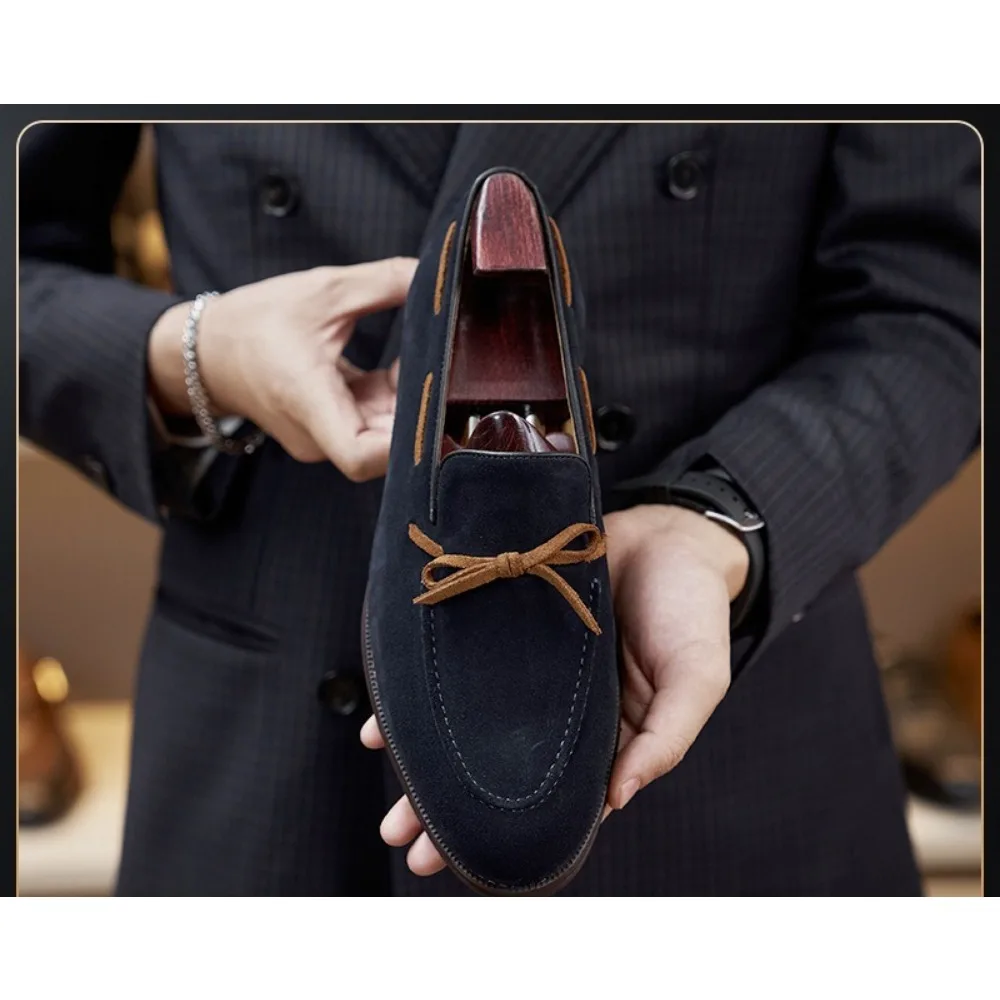 

Анти-бархатные лоферы из воловьей кожи, универсальные классические высококачественные мужские шапки ручной работы из матовой кожи с педалью в британском стиле