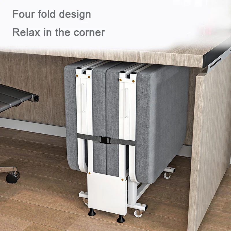 Single Lunch Break Folding Bed Modern Minimalist Folding Beds for Office Multi-functional Portable Simple Bed Foldable Recliner