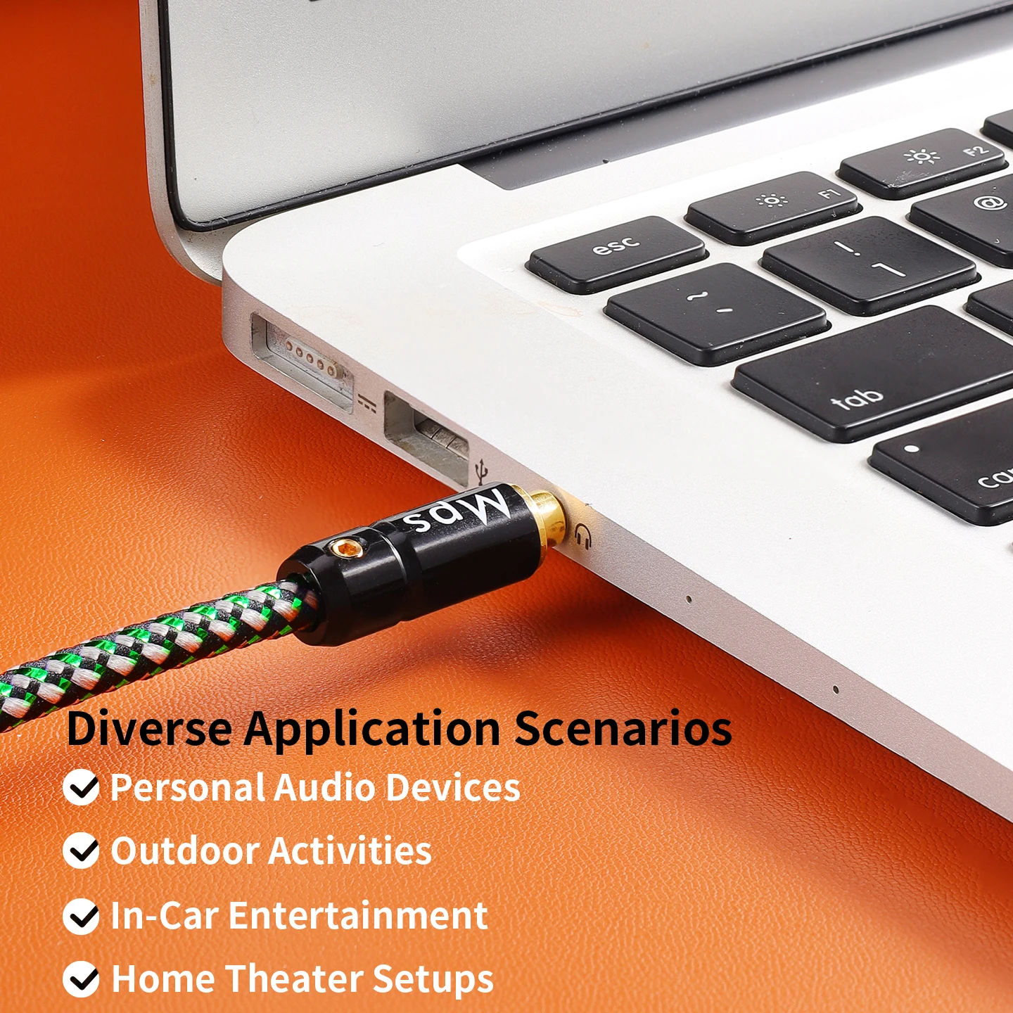 HiFi MPS Angela 99.9999% OCC銅 3.5mmAUX 1対1プラグ モバイルプレーヤー用 スピーカー/ヘッドホンオーディオケーブル