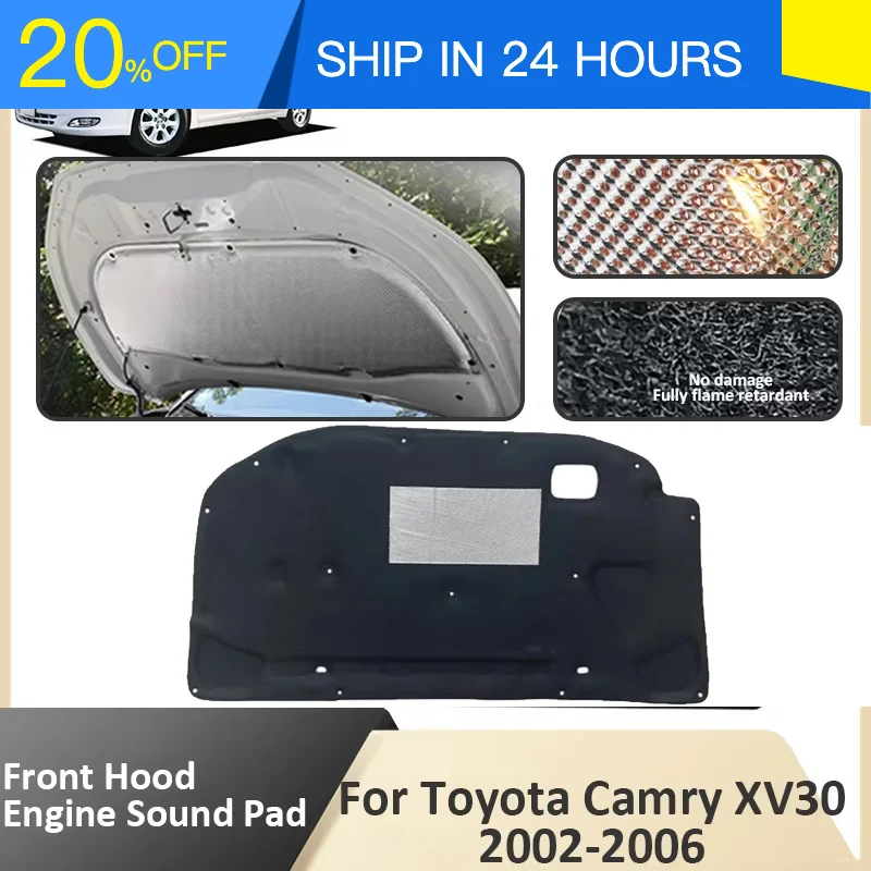 OUY Front Hood Engine for Toyota Camry XV30 Daihatsu Altis 2002-2006 Soundproof Mat Flame Retardant