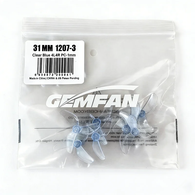 

Gemfan 1207-3 31mm 3-Blade Propeller - High Inertia, Multi Color for Tiny Whoop FPV Drone (4 Pairs)