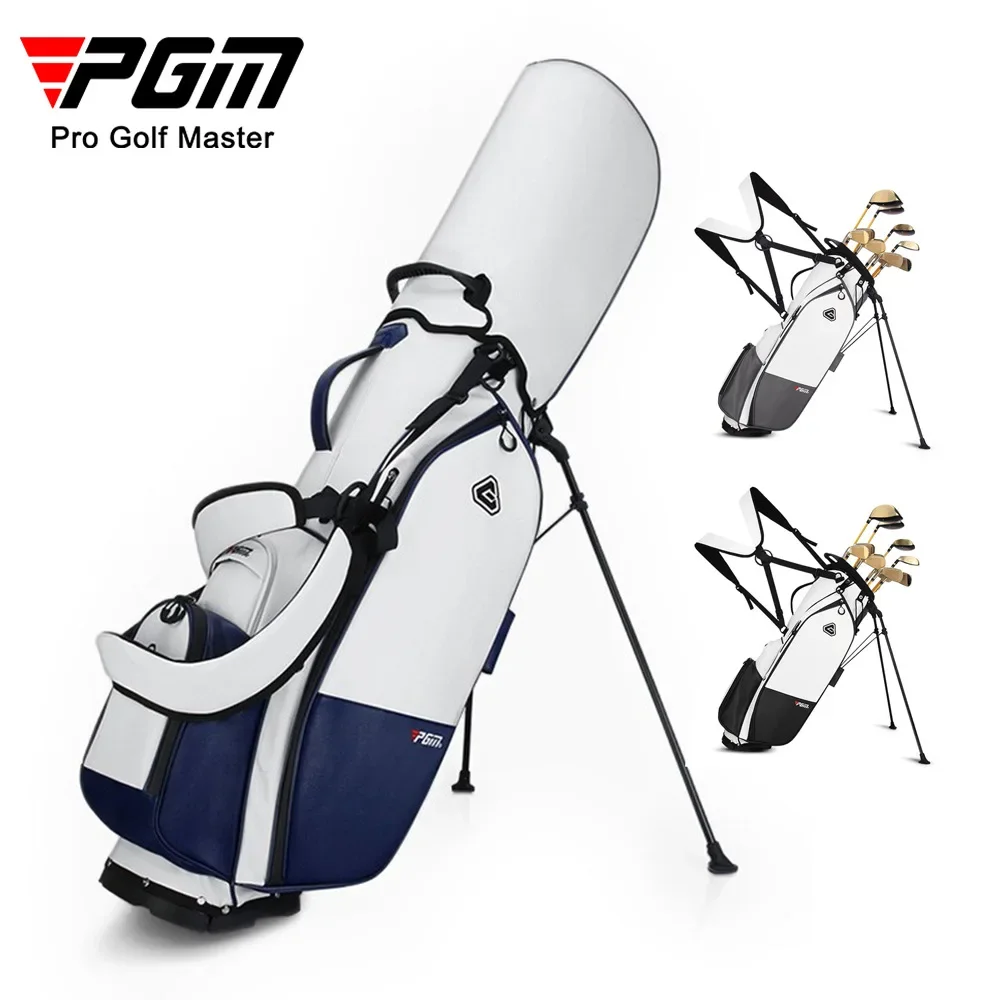 

PGM Lightweight Waterproof Microfiber Leather 6 Divide Golf Stand Bag with Foldable Base Design for Complete Set of Golf Clubs