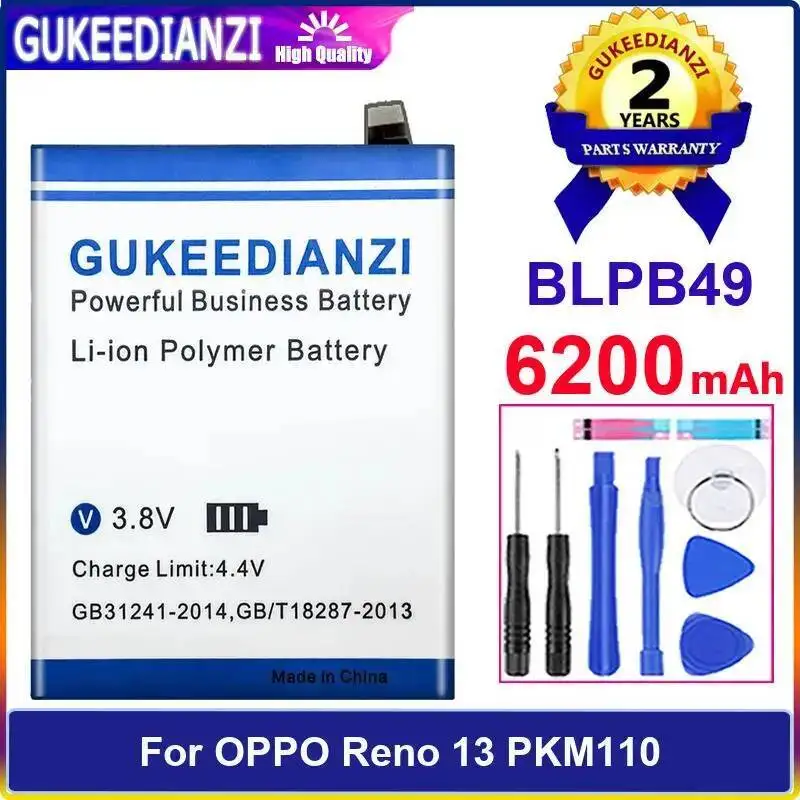 

Mobile Phone Battery For Oppo Reno 13 PKM110 6200Mah High Capacity BLPB49