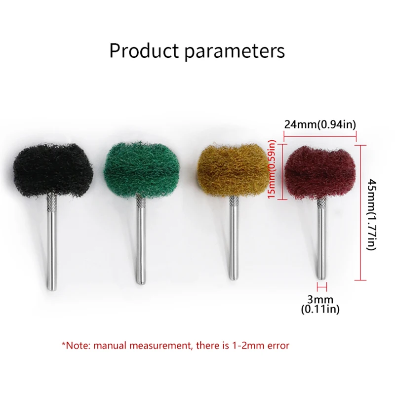 20pcs Gambo Nylon Mola abrasiva Spazzola Rotante Strumento di Accessori Con 3 millimetri Gambo Per La Lucidatura di Lucidatura Rettifica