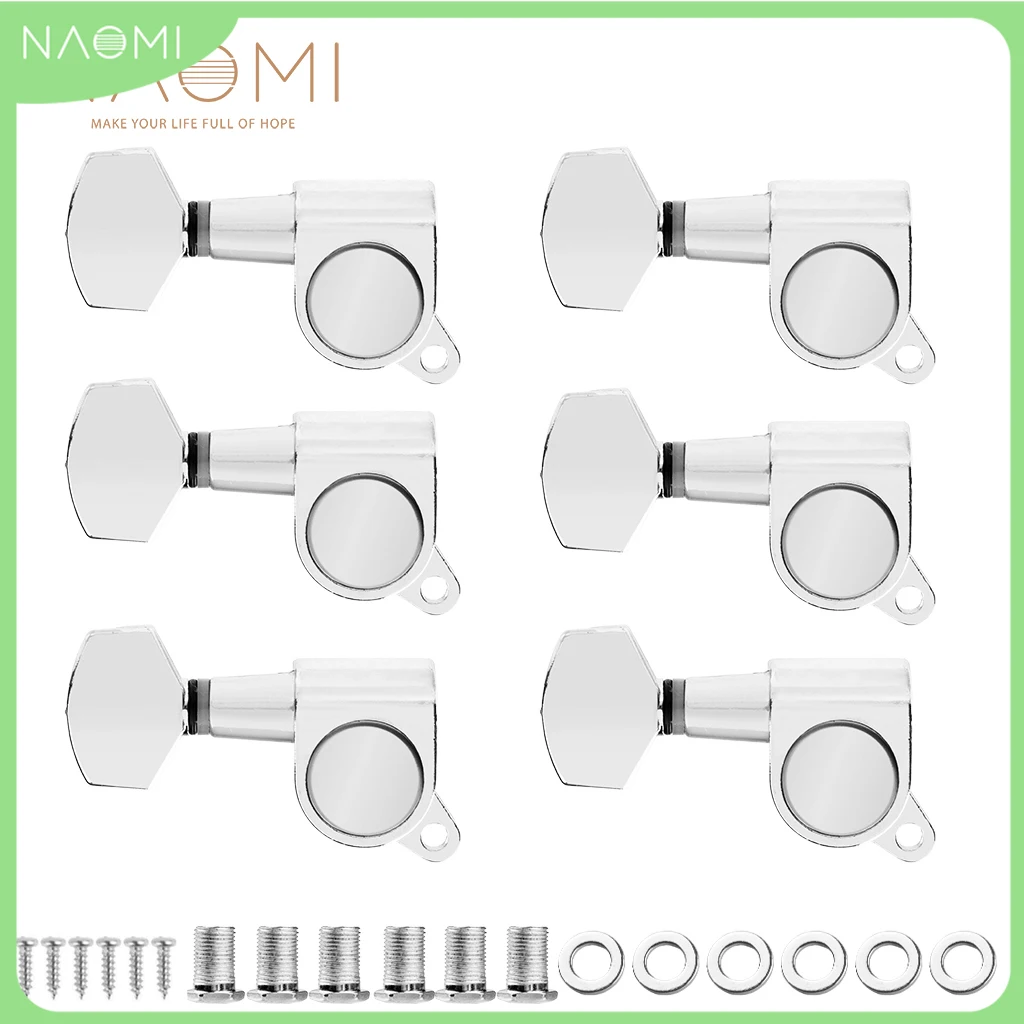 

NAOMI Sealed String Tuning Pegs Tuning Keys Machines Heads Tuners 6 In Line Right Handed Electric Guitar Acoustic Guitar Parts