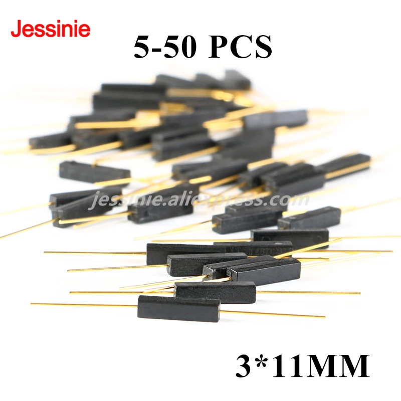 50pcs/5pcs GPS-11A Plastic Reed Switch 3*11mm 3x11mm Magnetic Reed Switchs Sensor Normally Open NO DIY Electronic Kit