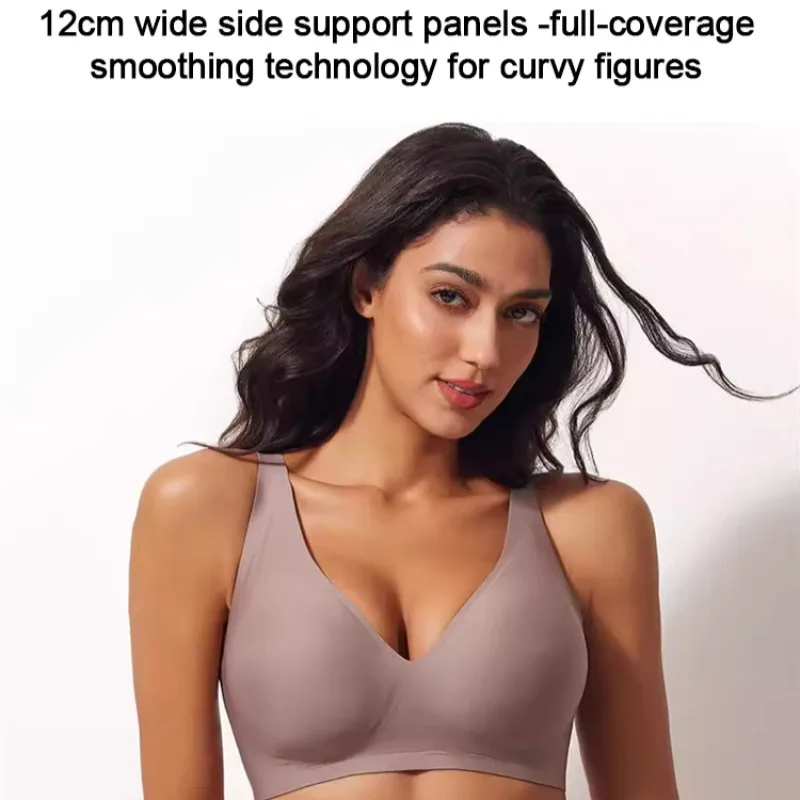 

Comfortable lingerie women nonmarking nonsteel ring bra full cup jelly lingerie comfortable bra