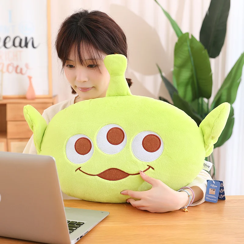 

Cartoon Anime Disney Plush Cushion Soft Comfortable Alien Plush Pillow Sofa Cushion Home Decor Green Gifts For Girl
