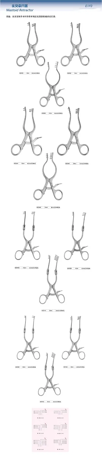 JZ Medical small animal Orthopaedic Instrument Skin Muscle Mastoid Retractor Celiac pleural tissue distractor Pets Veterinary