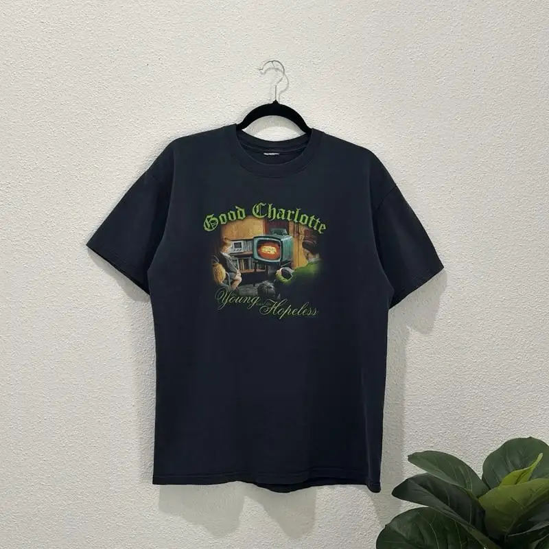تي شيرت Vintage 2002 Good Charlotte The Young and The Hopeless مقاس كبير