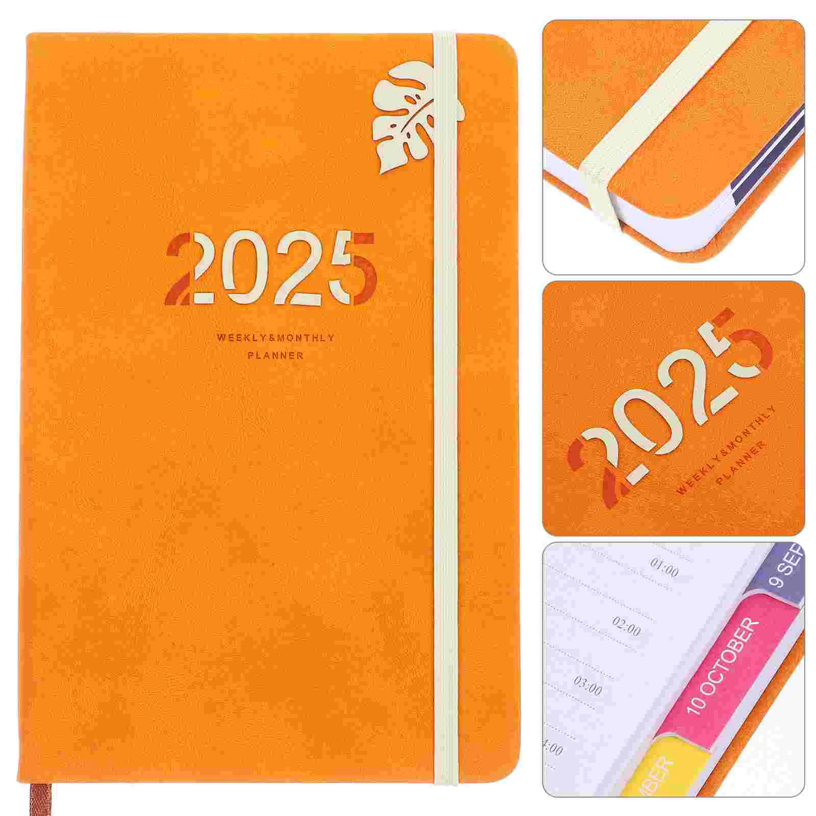 The Notebook Calendar English Agenda Daily Planners Monthly Weekly Schedule Notepad for School Orange Undated Journal Work