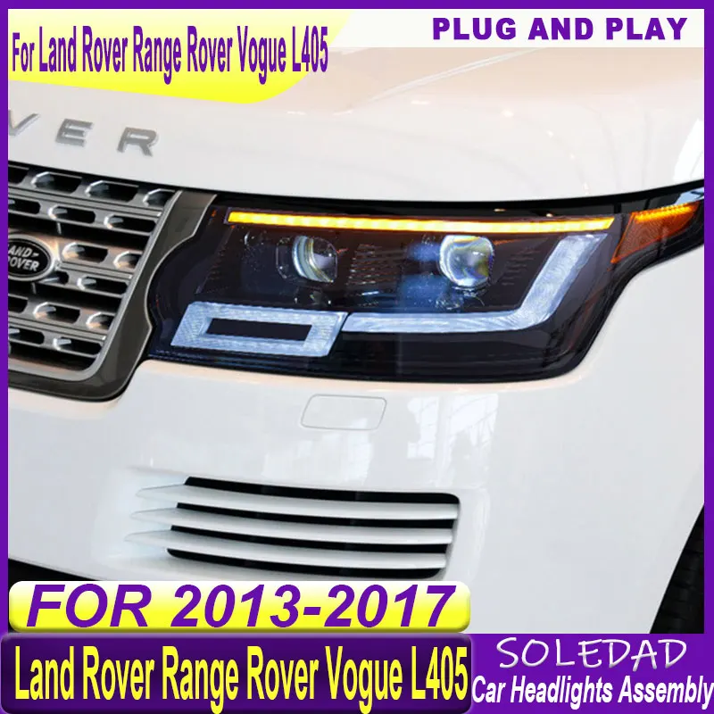 Car Headlight For Range Rover Vogue L405 2013-2022 Head Lights New Style Replacement DRL Daytime lights Lighthouse Projector
