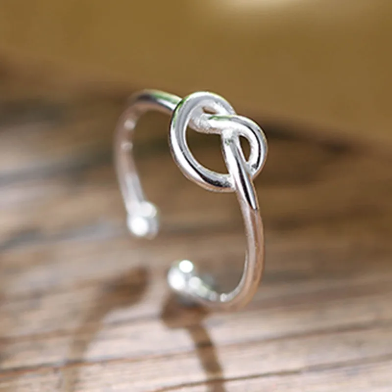 Joyería de moda, anillo de corazón, bonito anillo de oreja de gato Chapado en plata para mujeres y niñas, regalos, anillo ajustable con dijes de estrella, venta al por mayor barata
