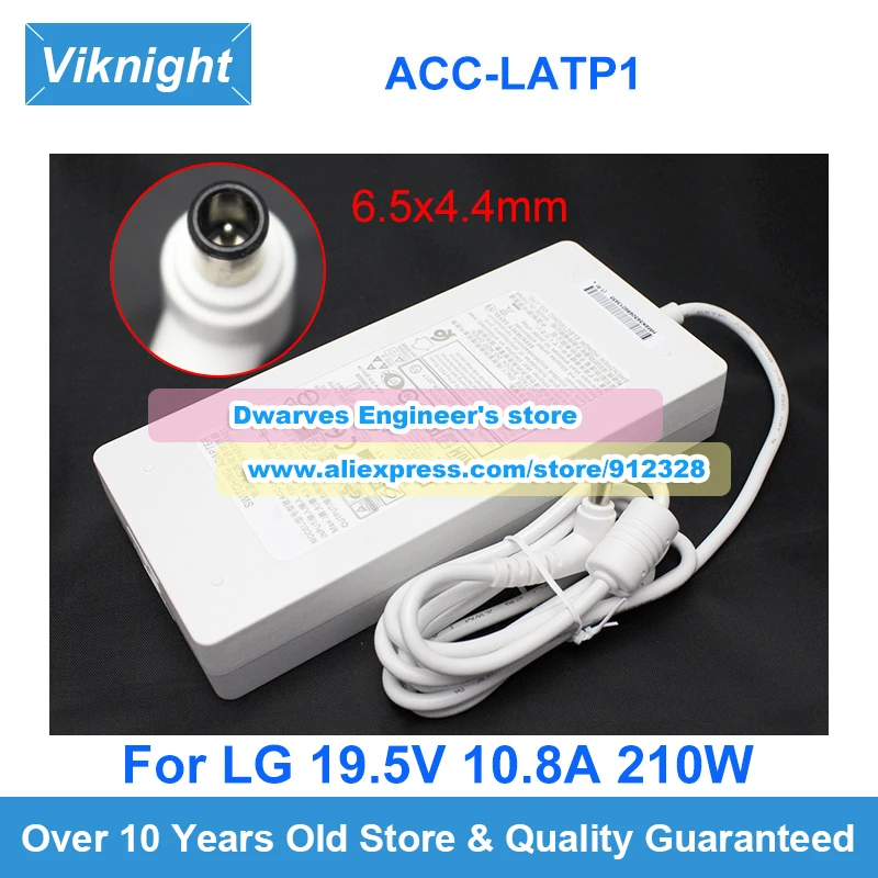 ACC-LATP1 19.5V 10.8A AC Adapter EAY65068601 for LG 32UD99 32BL95U 32UN88A 38GL950G 38WK95C-W 32UL950-W Charger Power Supply