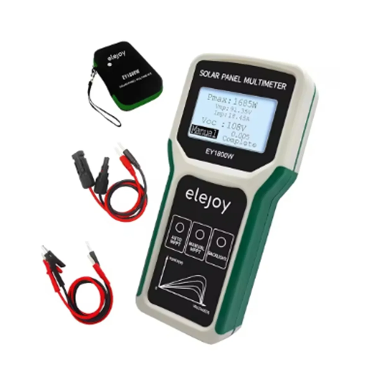 Solar Panel Smart Tester 1800W Auto/Manual MPPT Photovoltaic Panel Multimeter Testing Power Meter Tool EY1800W