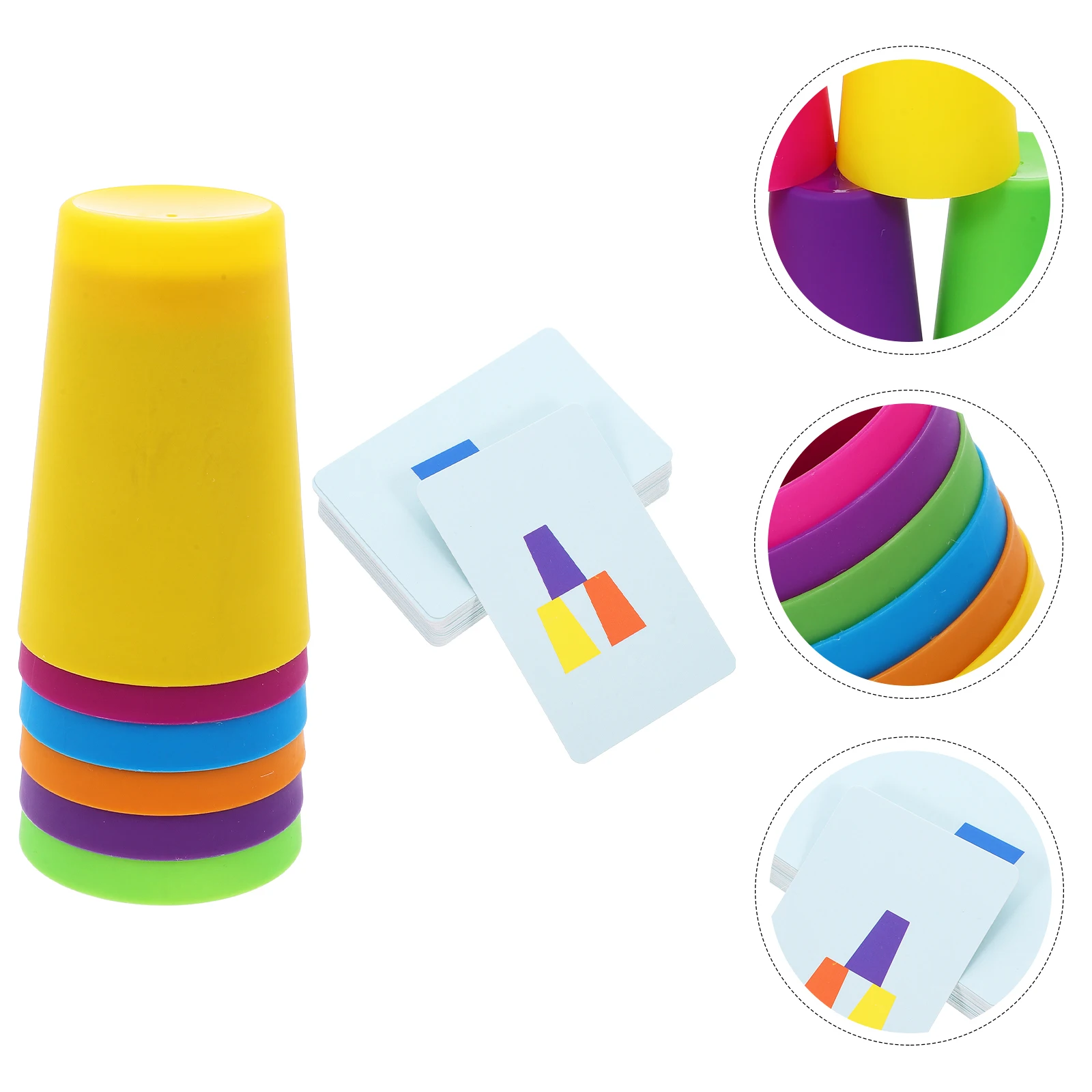 1 set Baby Stack Cups Kids Stacking Toddler Cup Set Indoor Outdoor Games Hand-Eye