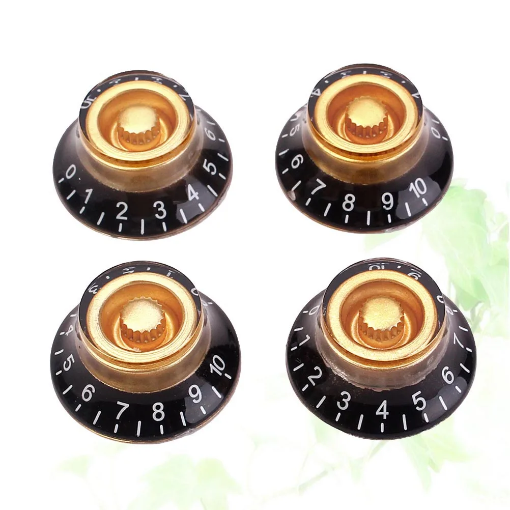 

4pcs Electric Guitar Volume Control Knobs Plastic Chrome Dial Switch Parts Replacement Tone knobs Guitar Accessories Musical