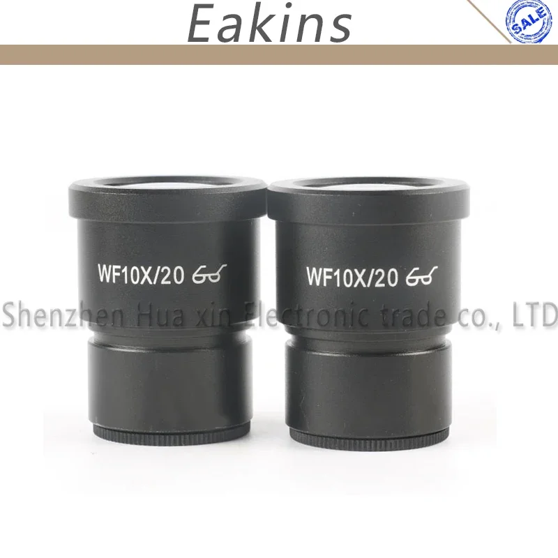 

One Pair WF10X/20MM Eyepiece For Stereo Video Microscope Wide Field High Eye Point Wide-angle Eyepiece