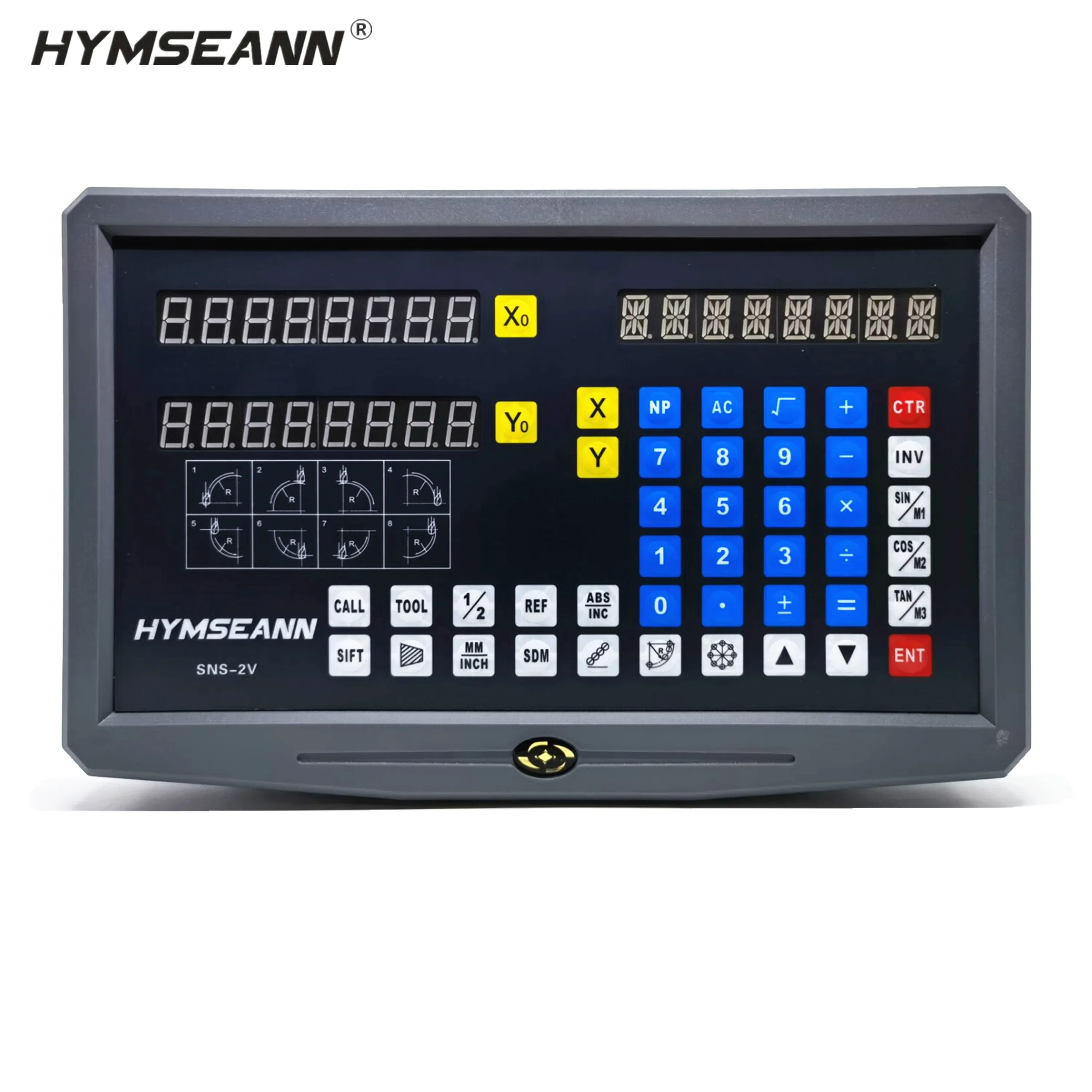 Imagem -02 - Hymseann-display Digital Readout Kit Dro de Eixos Fresagem Torno Grider Régua Óptica Codificador de Escala Linear Sns2v 5um Pcs