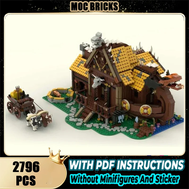

Moc Building Blocks Viking villagel Model Technology Bricks DIY Street View Creativity Toys For Holiday Gifts