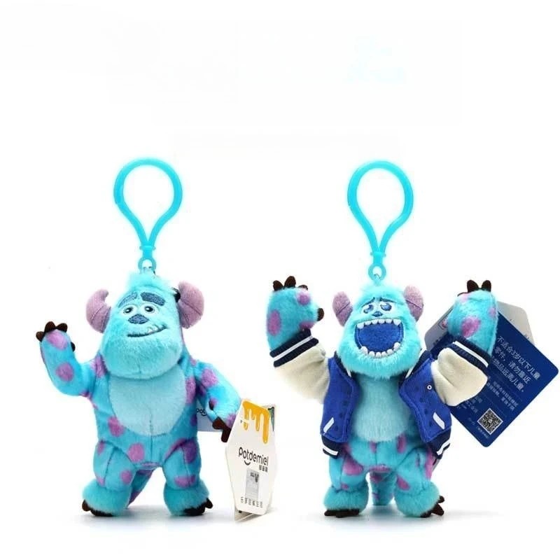 12 سنتيمتر الكرتون ديزني وحوش جامعة المفاتيح لعبة جيمس سوليفان مايك Wazowski ظهره المفاتيح دمية الفتيات هدية الكريسماس