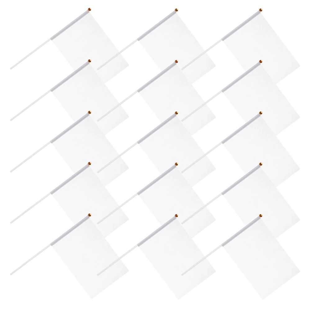 

30 Pcs The Referee Flag Birthday DIY Flags on Sticks Celebration Carnival Graffiti for Schools Party Small
