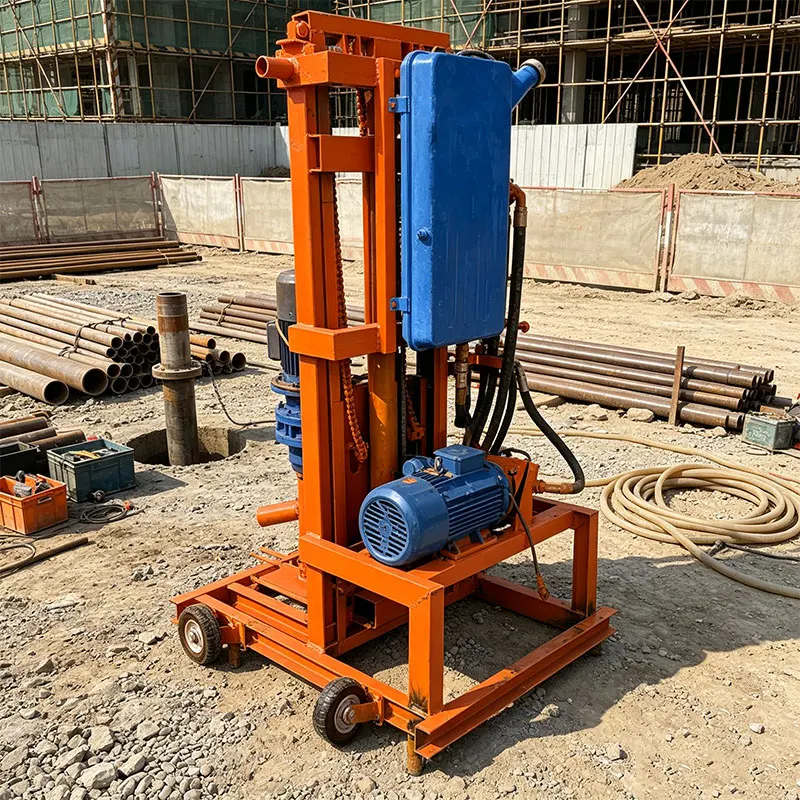 Customized Portable Hydraulic Well Boring Machine Mini Digger Heavy Duty 100M Drilling Capacity Water Well Drilling Rig Machine
