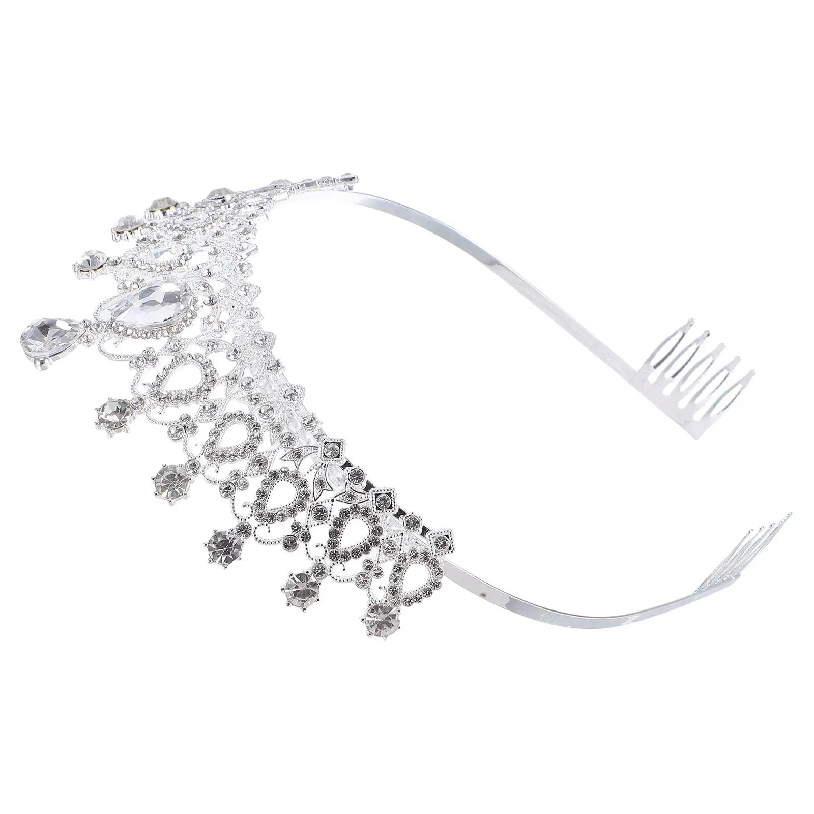 

Princess Crowns for Little Girls Bridal Wedding Headpiece Pageant Silver Tiaras