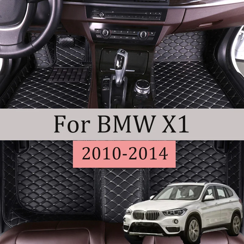 

Custom Made Leather Car Floor Mats For BMW X1 E84 2010 2011 2012 2013 2014 Automobile Carpet Rugs Foot Pads Accessories