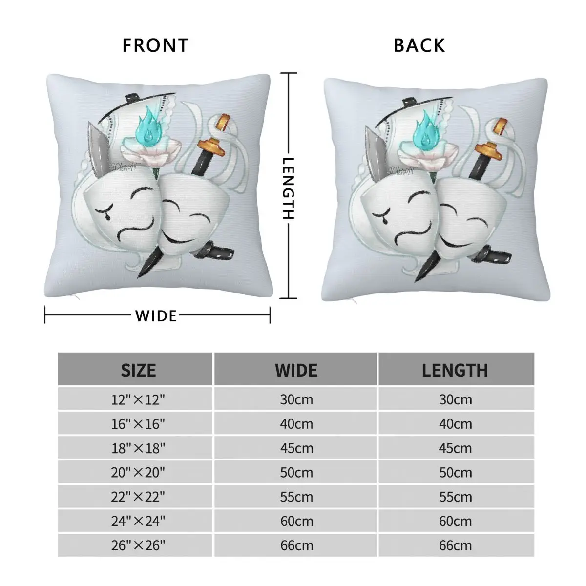 Heaven Official's Blessing Square Pillowcase Polyester Linen Velvet Pattern Zip Decorative Pillow Case Bed