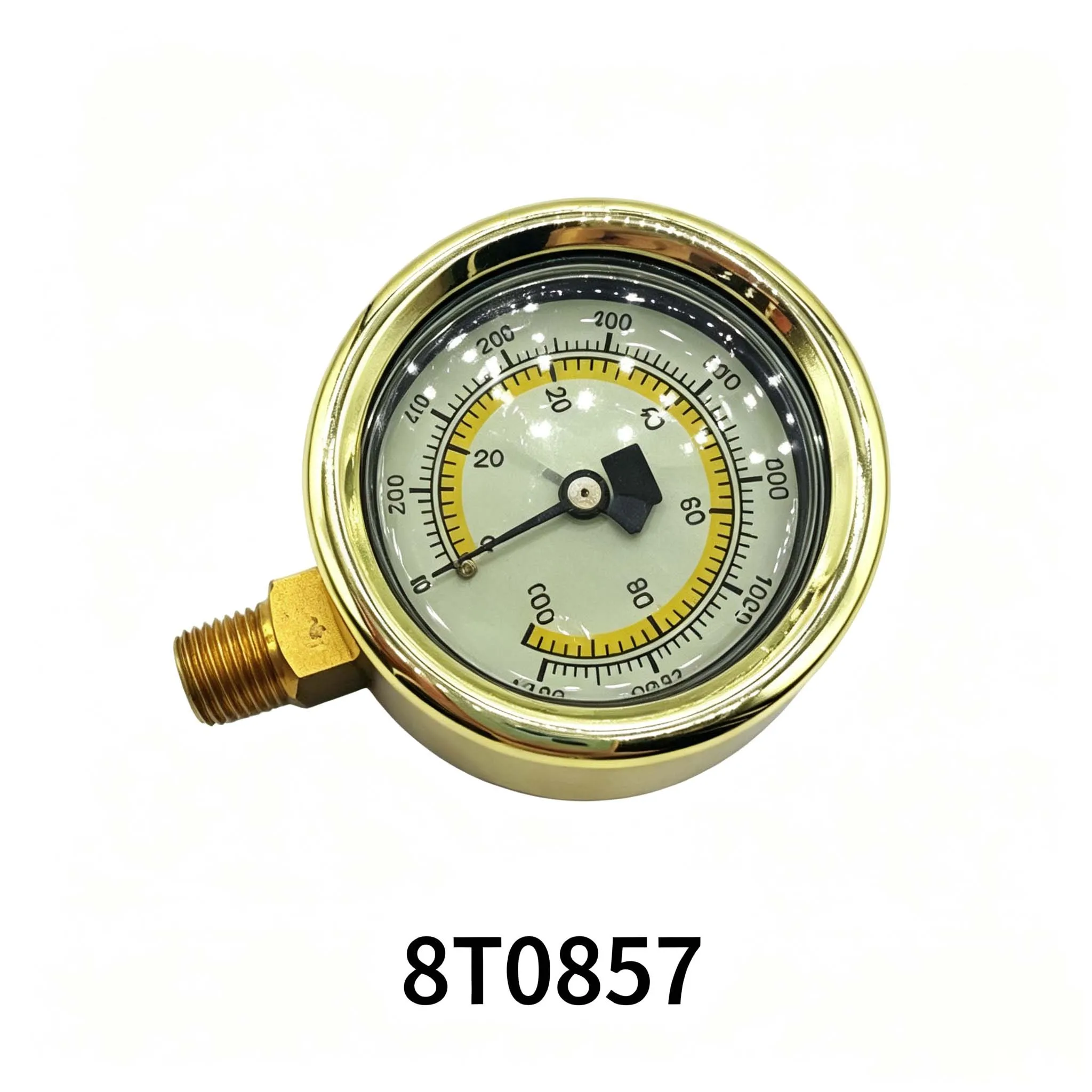 Seismic Pressure Gauge 0-100bar 0-1400psi Shock Resistant Hydraulic Pressure Meter for Engineering and Maintenance Applications