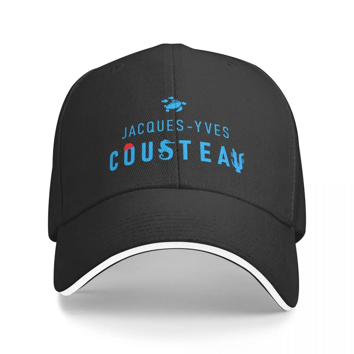 Jacques Yves Cousteau - quote, lettering, ocean lettering, travel quote Baseball Cap beach hat dad hat Caps For Men Women's