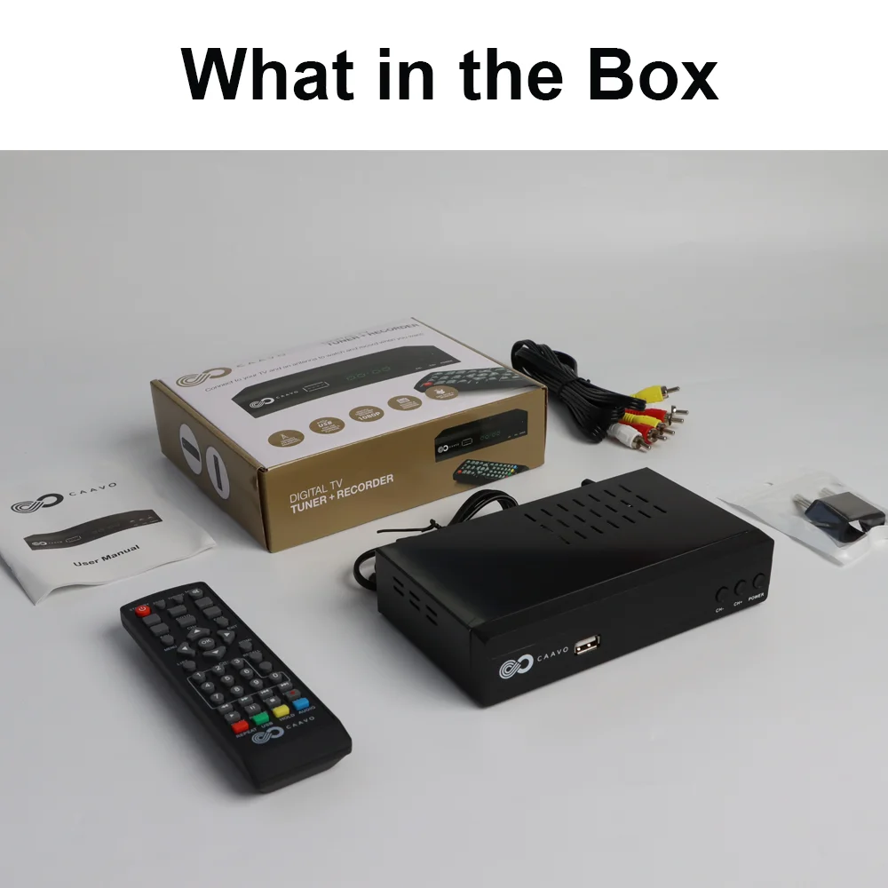 UBISHENG ATSC Converter Box con registrazione, lettore multimediale, orologio digitale integrato, Decoder TV digitale gratuito, sintonizzatore QAM, HDMI, USB
