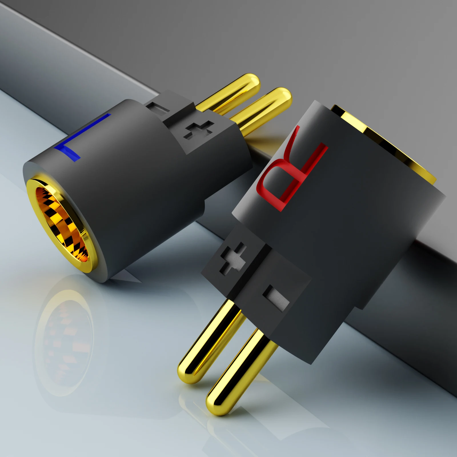 0,78mm auf MMCX Kopfhörer-Adapter Vergoldeter Kopfhörer-Adapter für Ohrhörer und Headsets – Detail 4