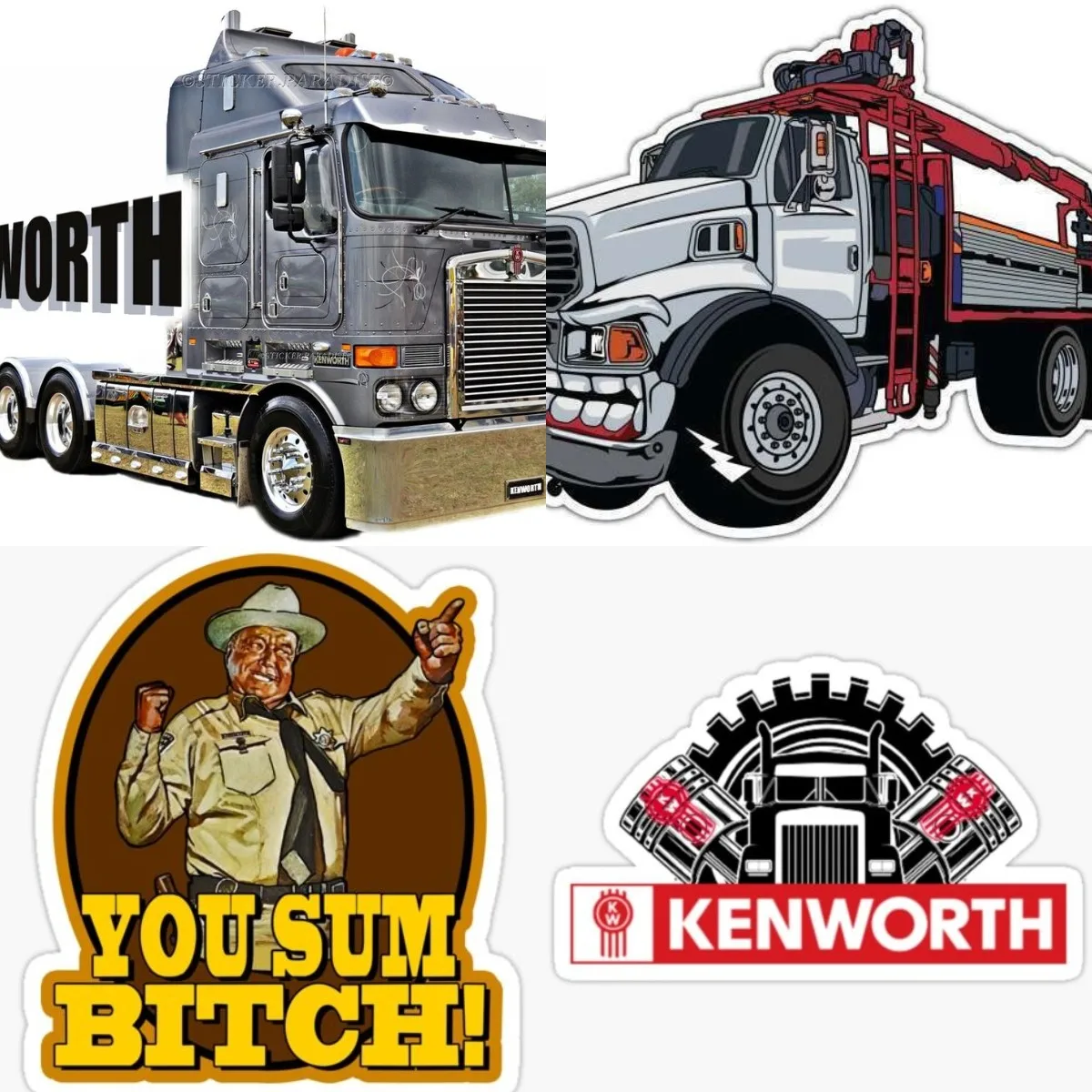 Truck Driver Loader Car Bumper Window Sticker Decal on Your Laptop, Car Bumper Camp Travel Car Window Waterproof Accessories