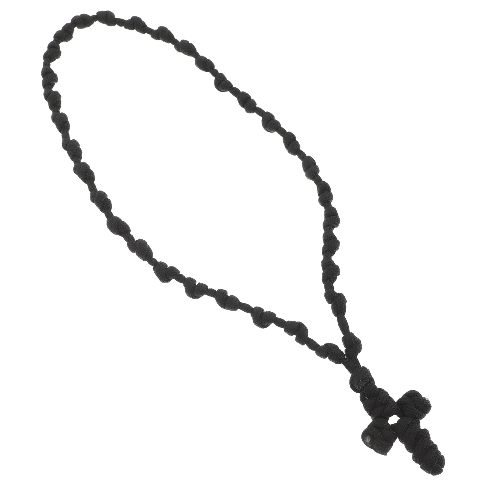 

Handmade Braided Cross Prayer Necklace Vintage Religious Jewelry for Men Women Daily Wear Ceremonies Pendant Necklace