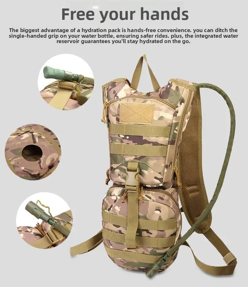 New Tactical Water Bags With 3L Bladder Men Women Outdoor Riding Cycling Bicycle Water Bag Sport Running Hydration Pack