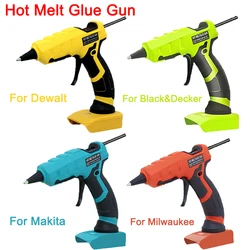 Pistola de cola Hot Melt sem fio, 50W, colas de 7mm, Makita, DEWALT, Milwaukee, reparação elétrica, ferramenta elétrica, bricolage