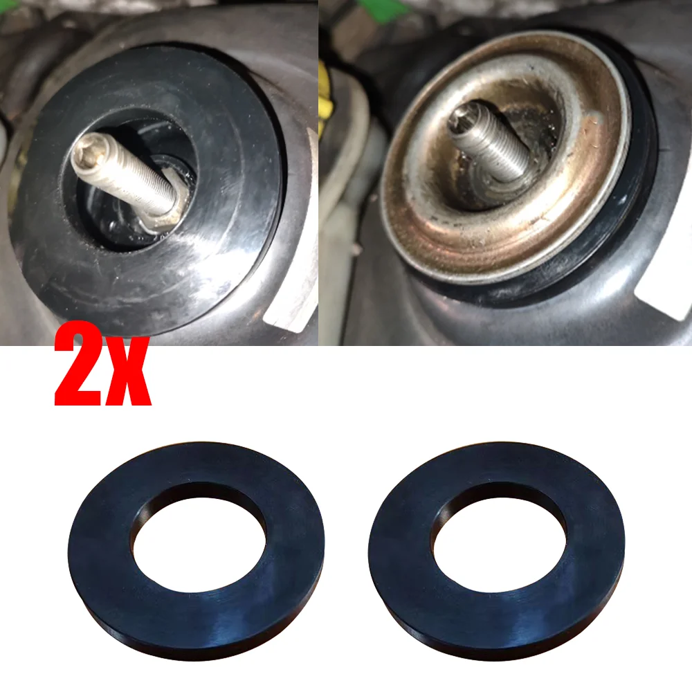 2PCS Car Shock Absorbing Rubber Ring For VW Golf MK4 Jetta Bora Skoda Octavia Bushing Hood Seal Front Bearing Top Mount Tower