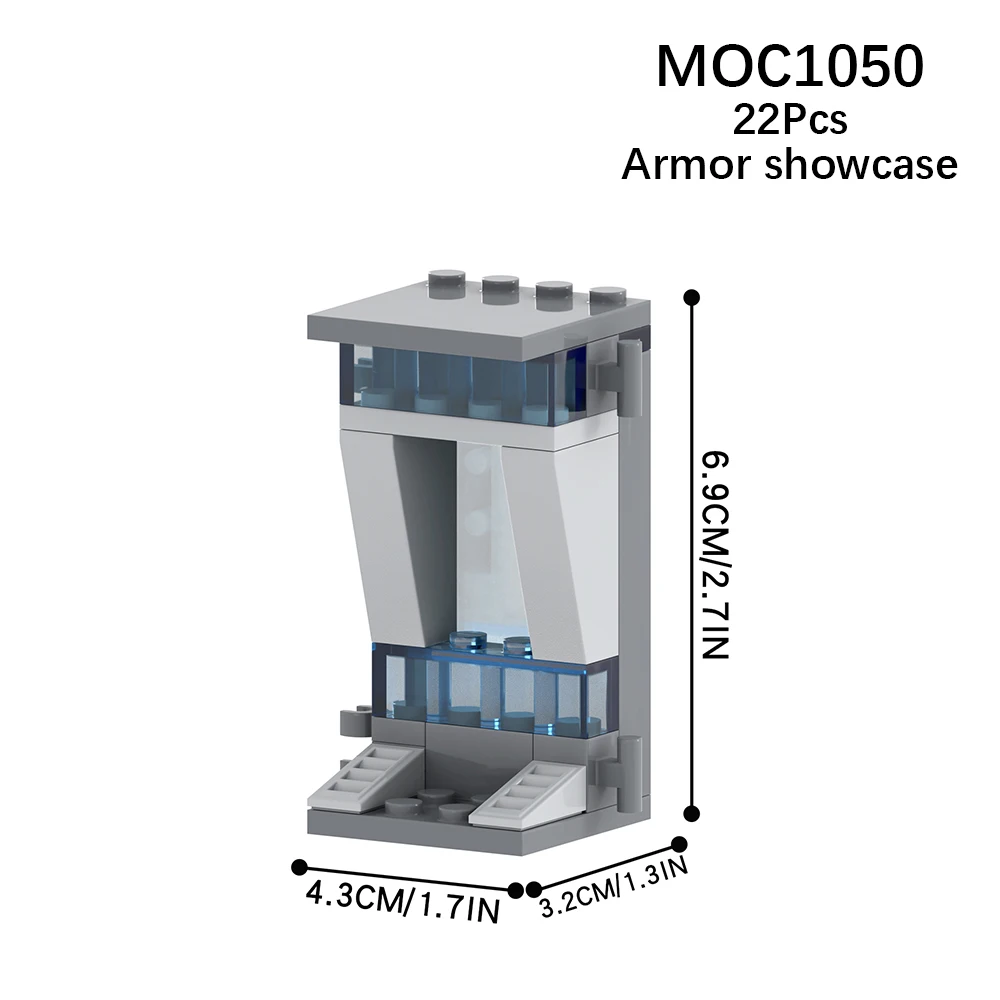 MOC1050 Movie Series Armory Weapon Display Stand Brick Compatible Figure Building Block Educational Toys For Children Boy Gifts