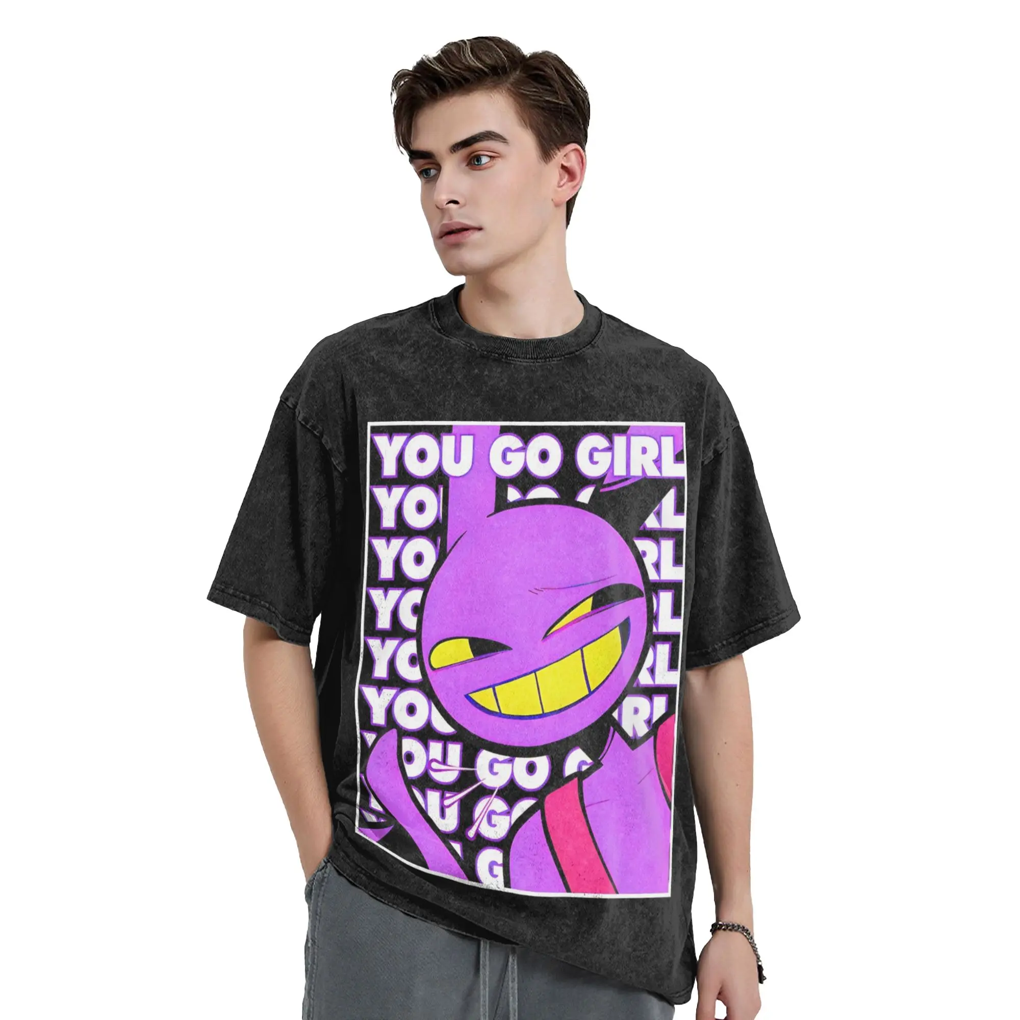 Cartoon Digitals Circus JAX Washed T Shirts Streetwear Novelty T-Shirt  Tee Shirt Men Women Short Sleeve Oversize Printed