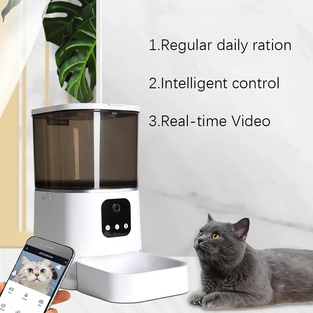 Willthy Smart Pet Supplies Cat Dogs Food Automatic Feeder Stainless Steel Bowls Auto Feeders with WIFI HD Camera