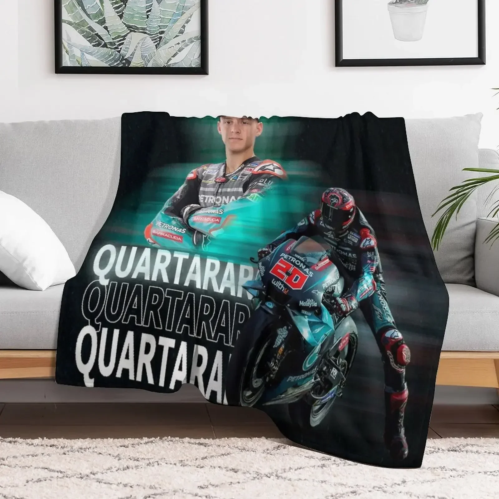 

Fabio quartararo 2021 Throw Blanket Luxury Brand bed plaid Custom Blankets