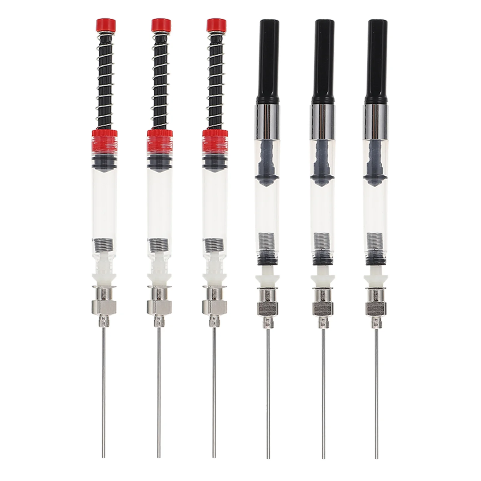 6 шт., черная ручка, конвертер для фонтана, аксессуары, чернильная пружина, поглощающий инструмент, сменный поглотитель трубки, студенческий