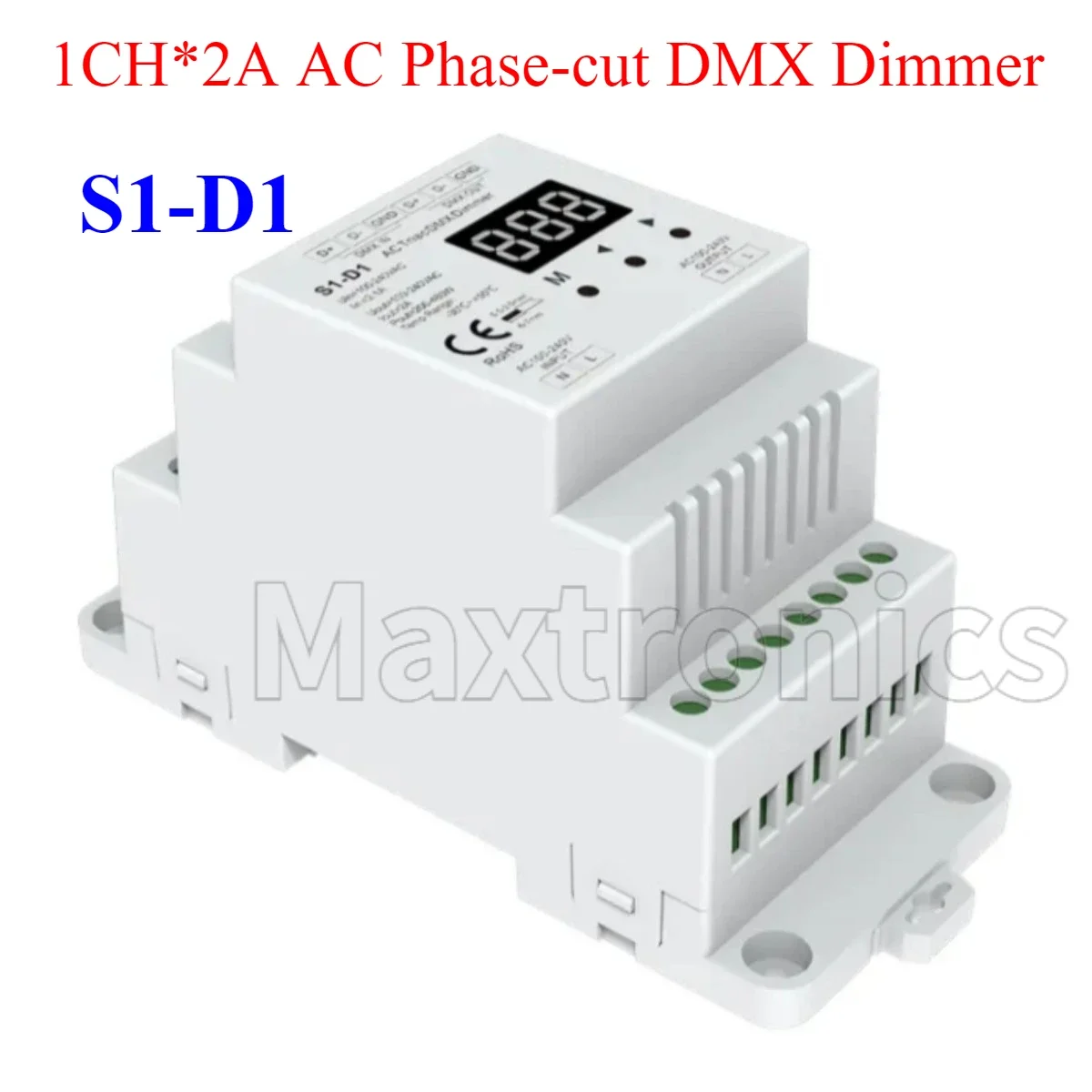 S1-D(2CH*1A) S1-D1(1CH*2A) LED AC Triac DMX Dimmer S1-DR(2CH*1.5A) SK1(1CH*6A Knob 1-10V Decoder) For LED Dimmable Lights Lamp